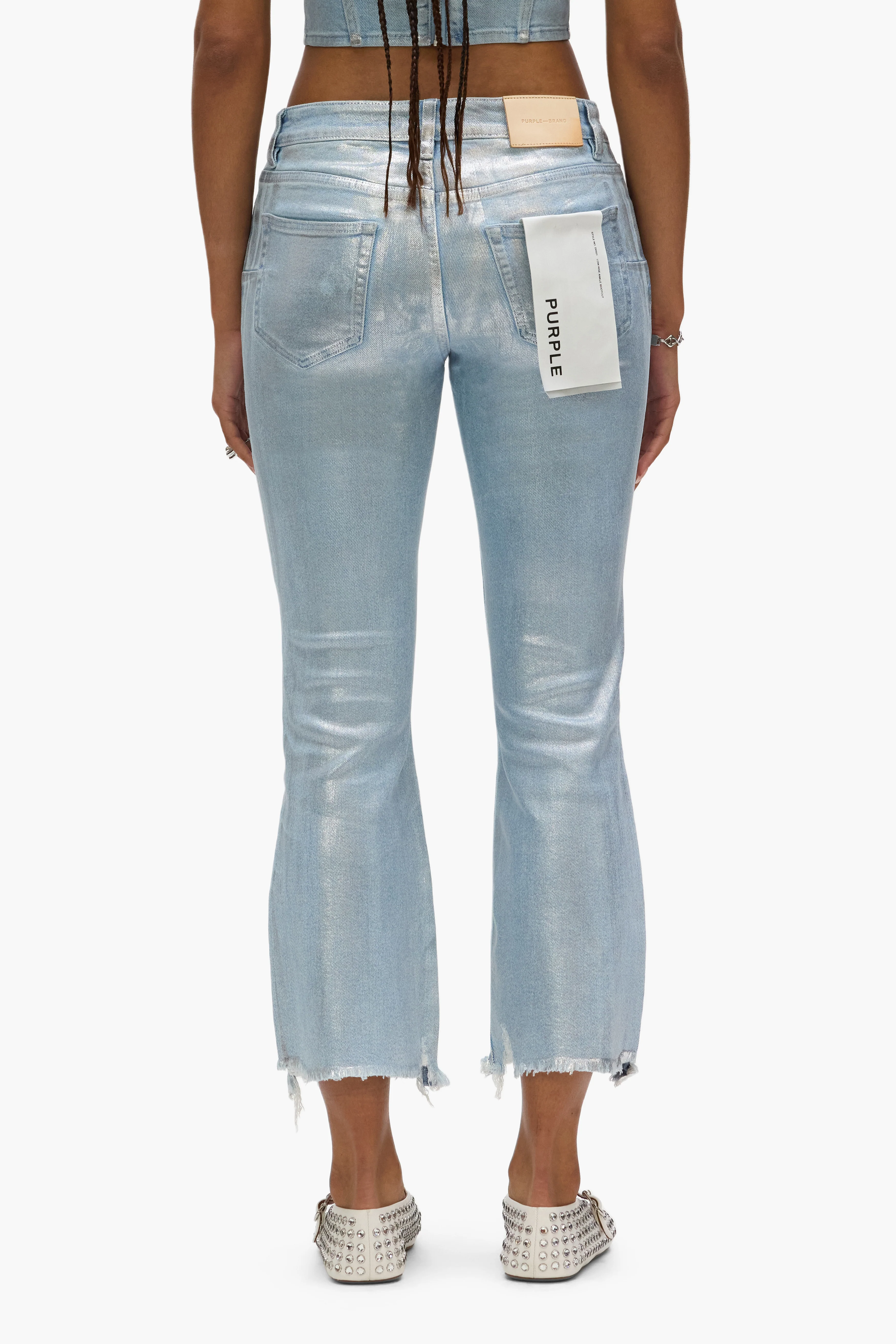 Ankle Bootcut Silver Foil - Image 3