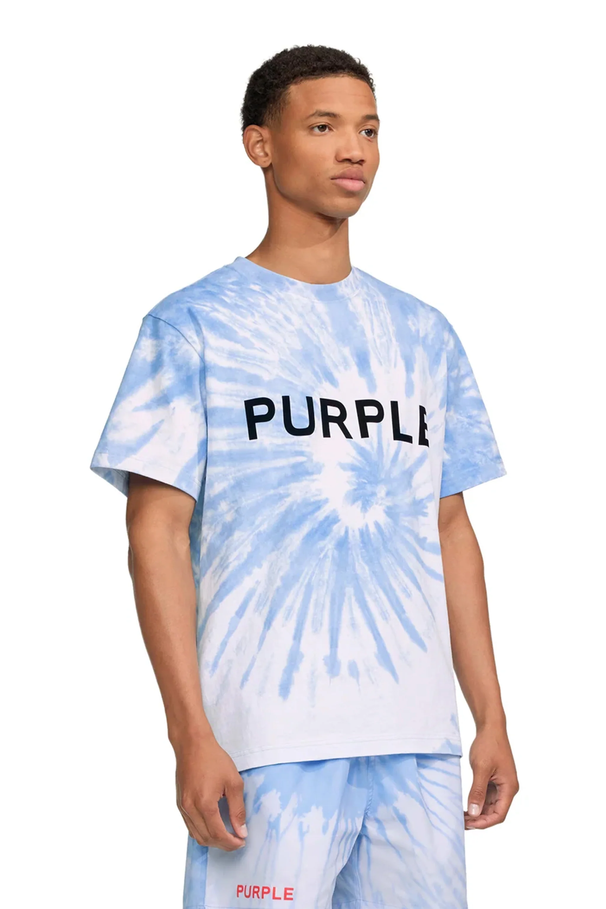 Core Tie Dyed Placid Blue T-Shirt - Image 3