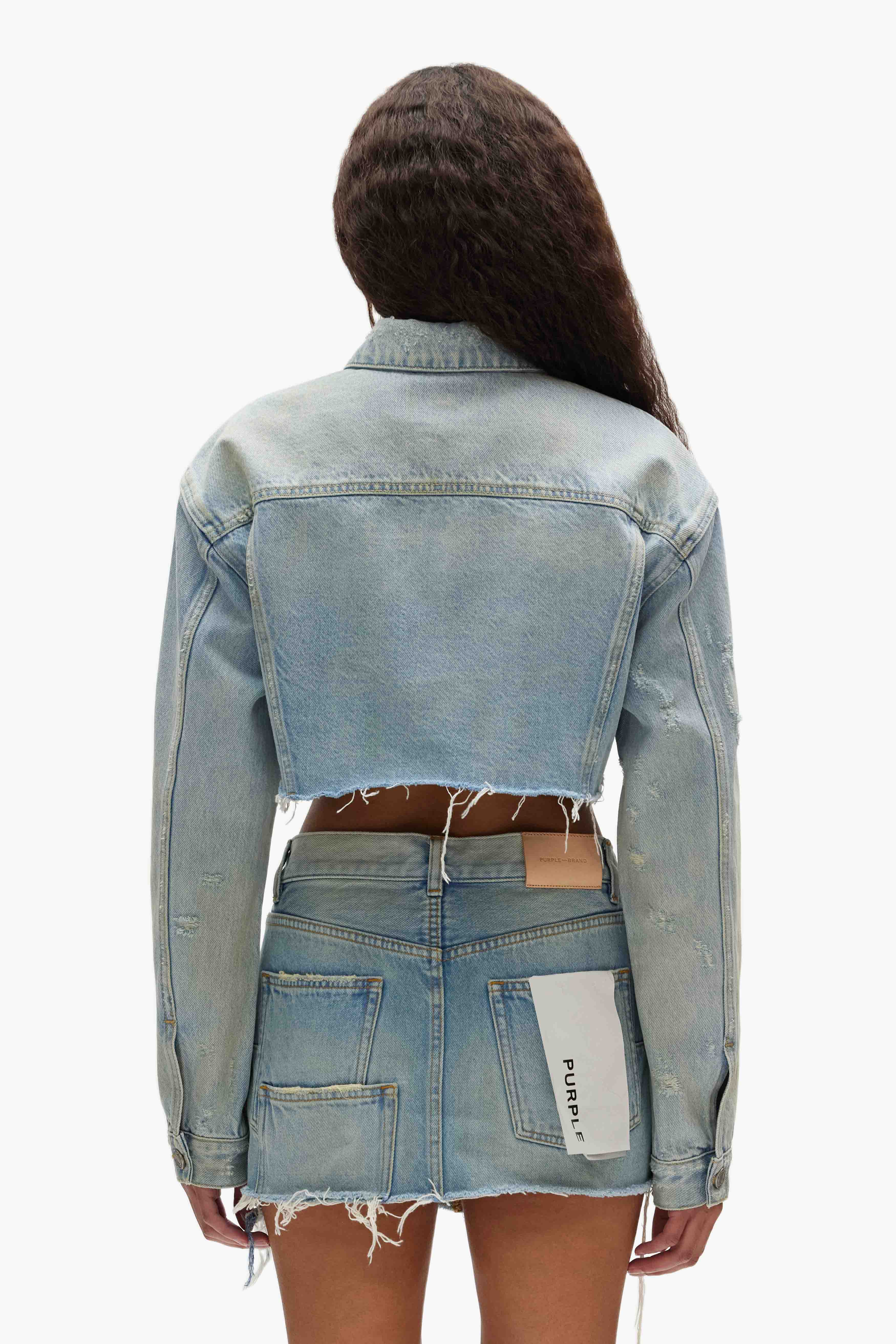 Cropped Denim Jacket - Image 3