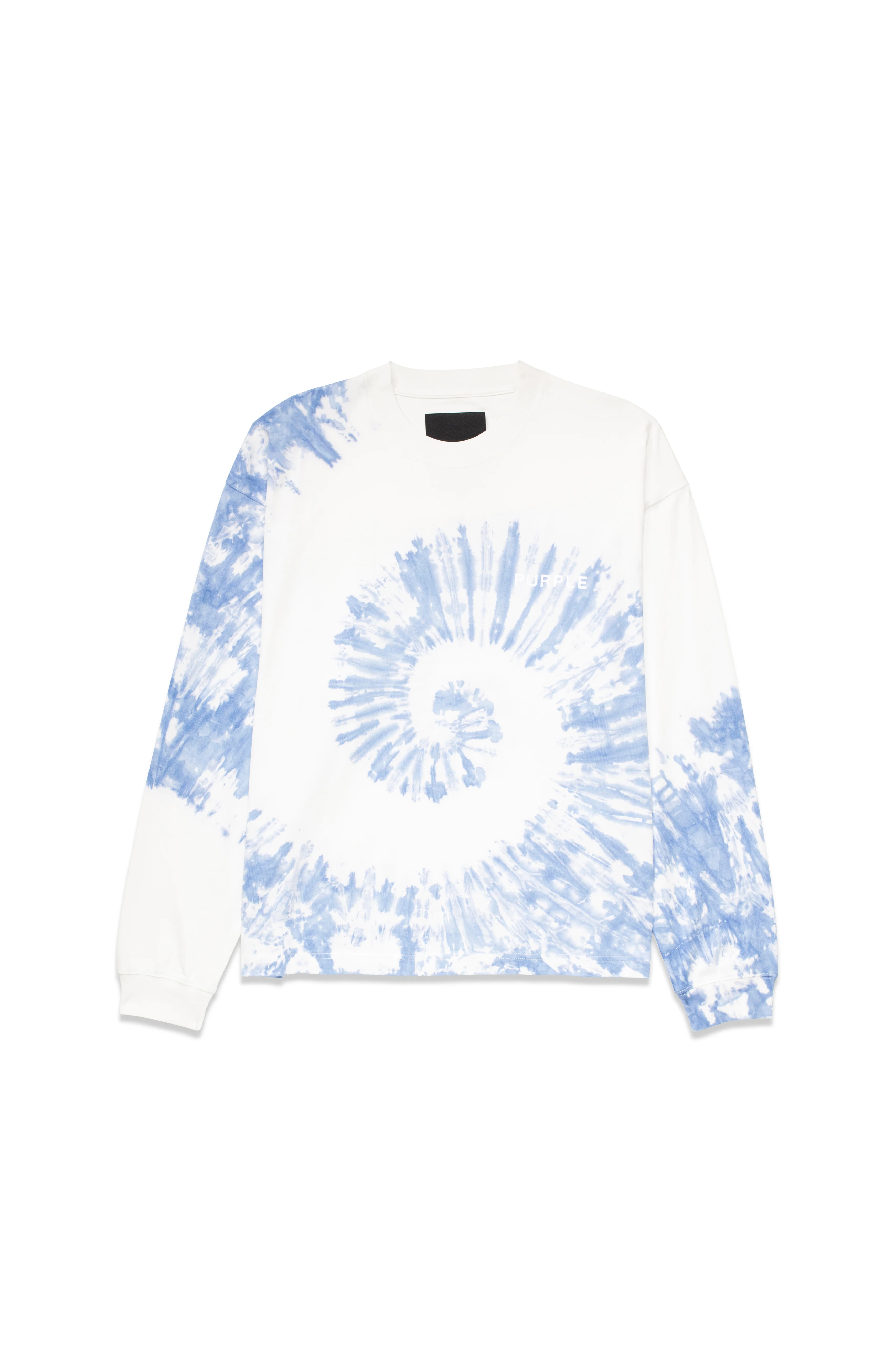 Flocked Tie Dye Long Sleeve Shirt - Image 3