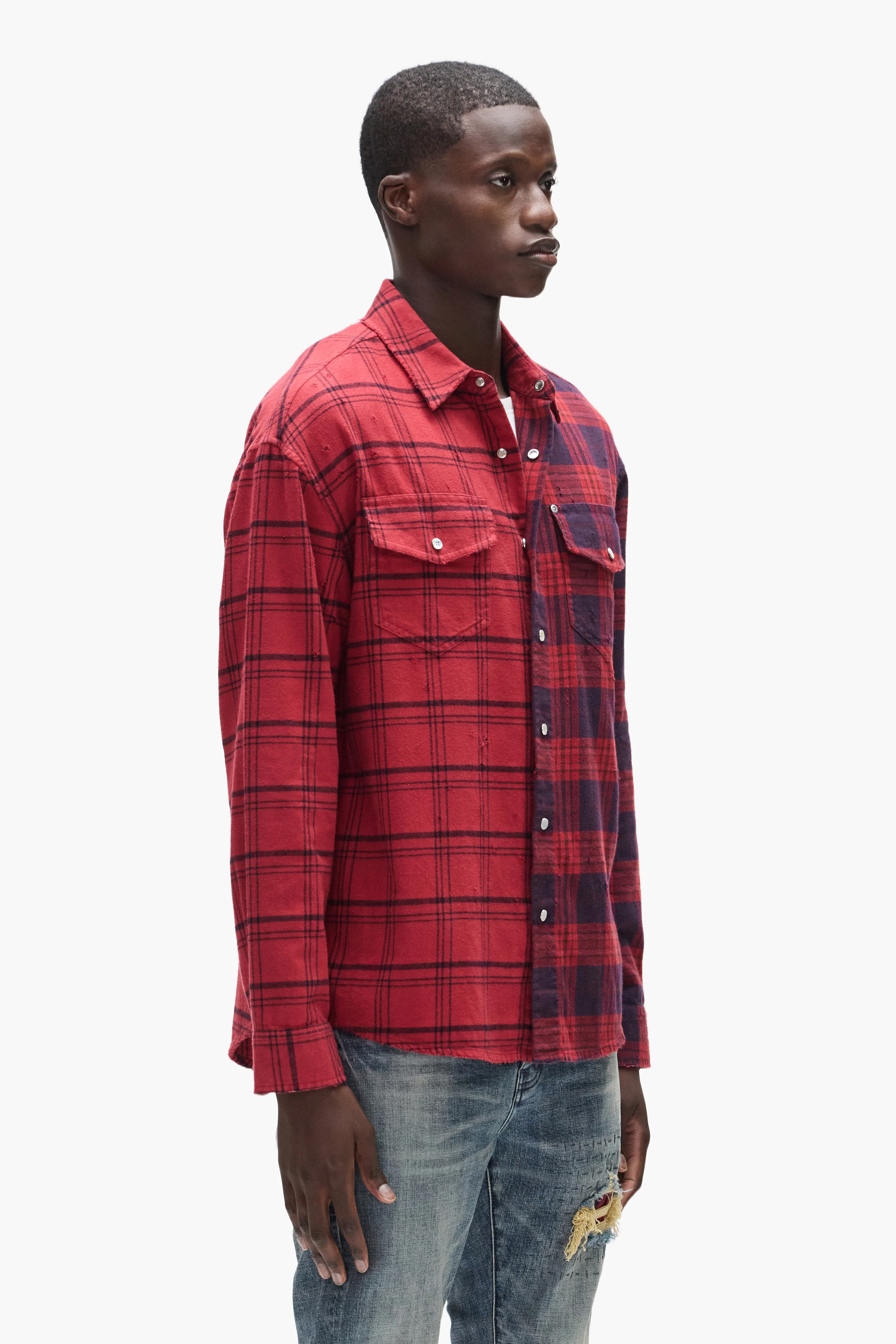 Half & Half Flannel Shirt - Image 3