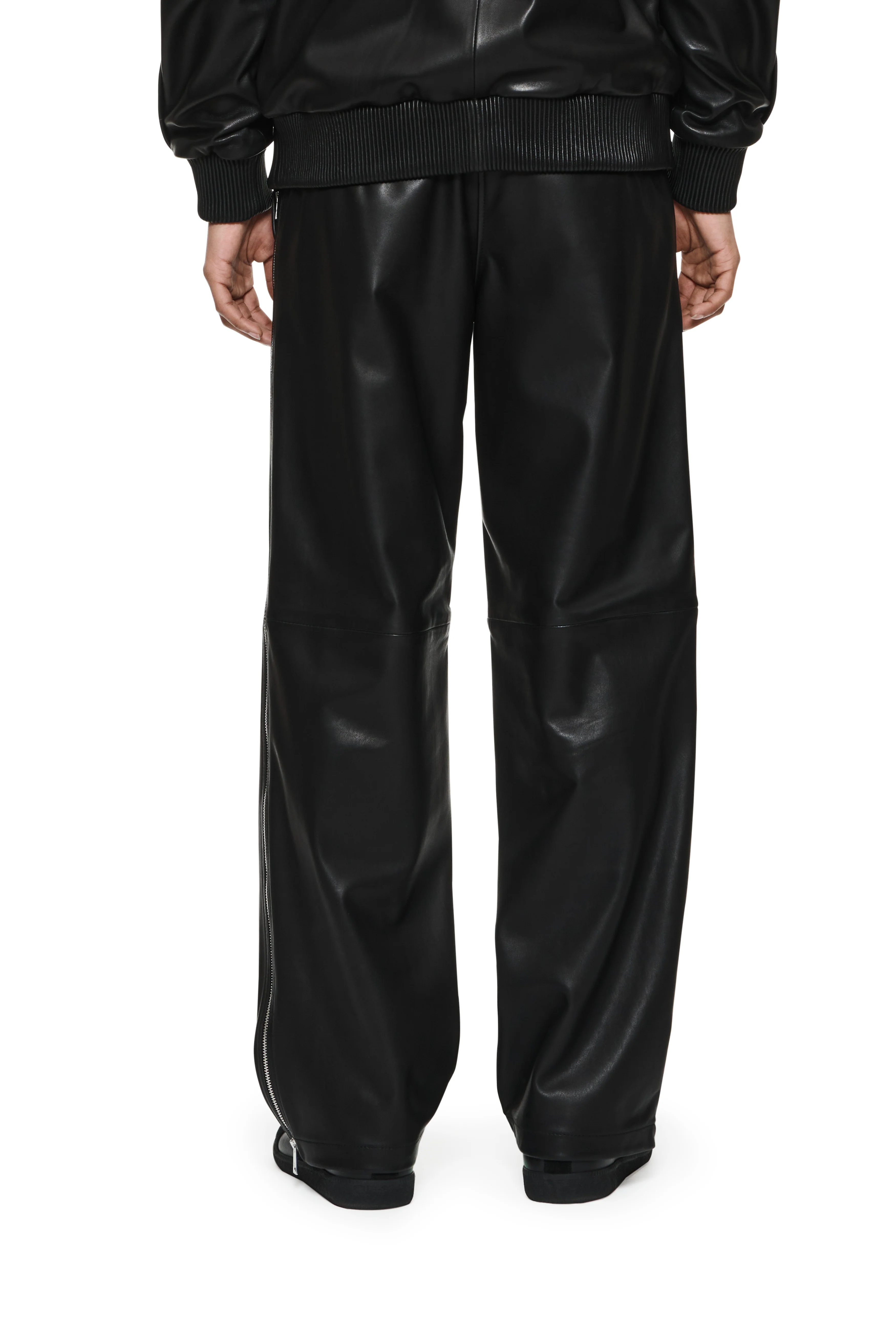 Leather Side Zip Track Pant - Image 2
