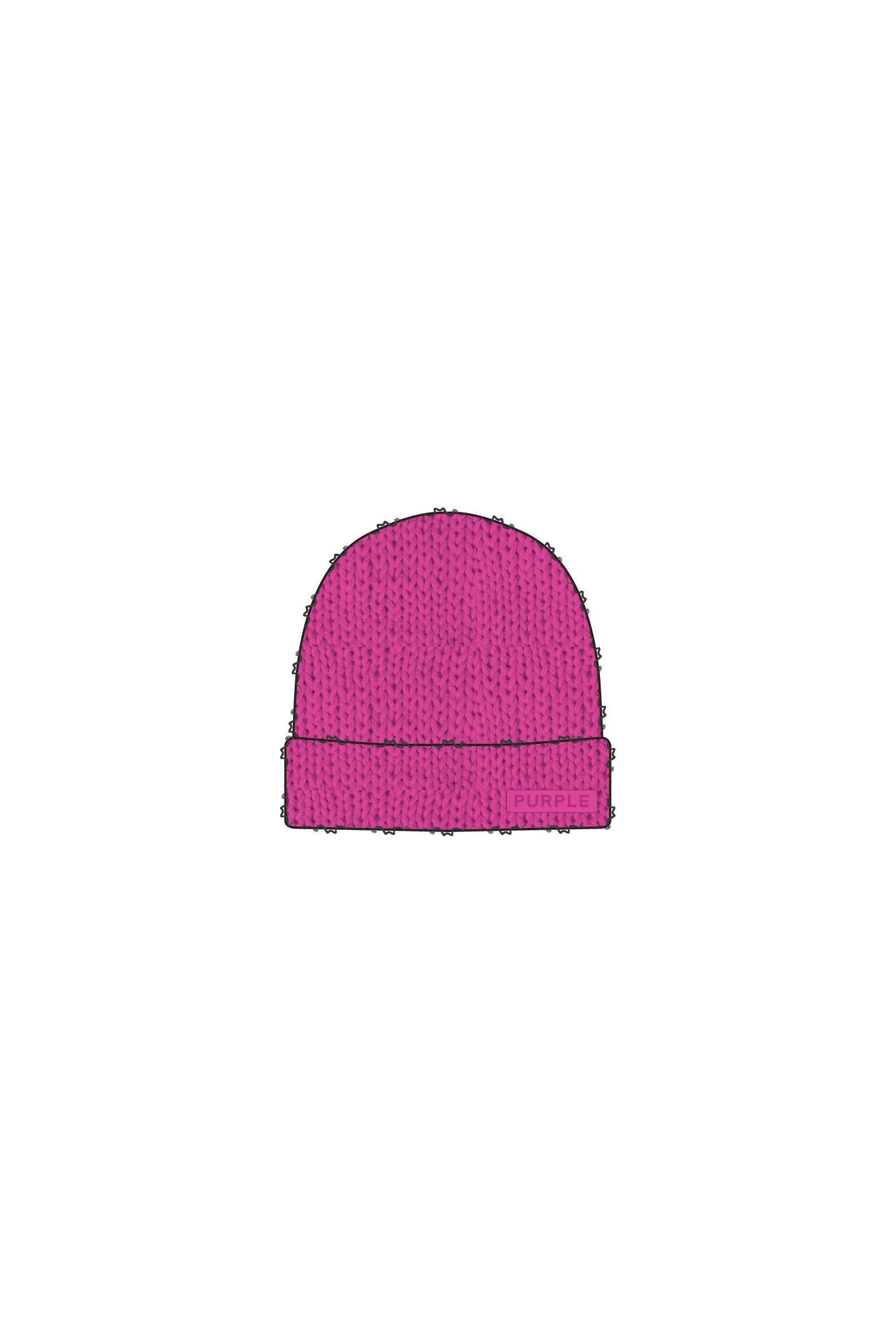 Mohair Purple Brand Beanie