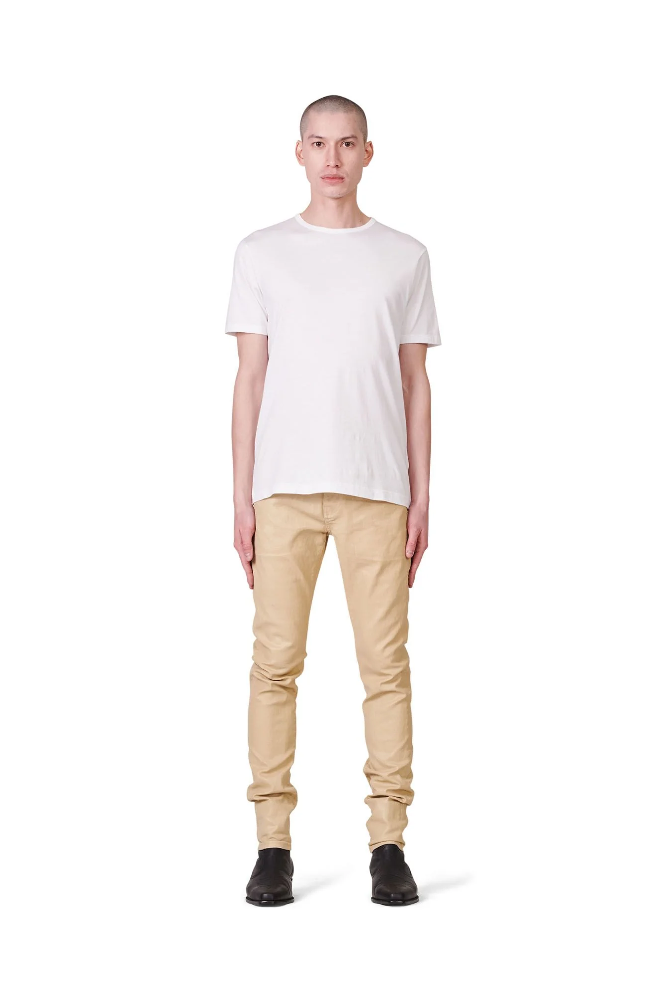 P001 LOW RISE SKINNY JEAN - Leathered Ecru - Image 3