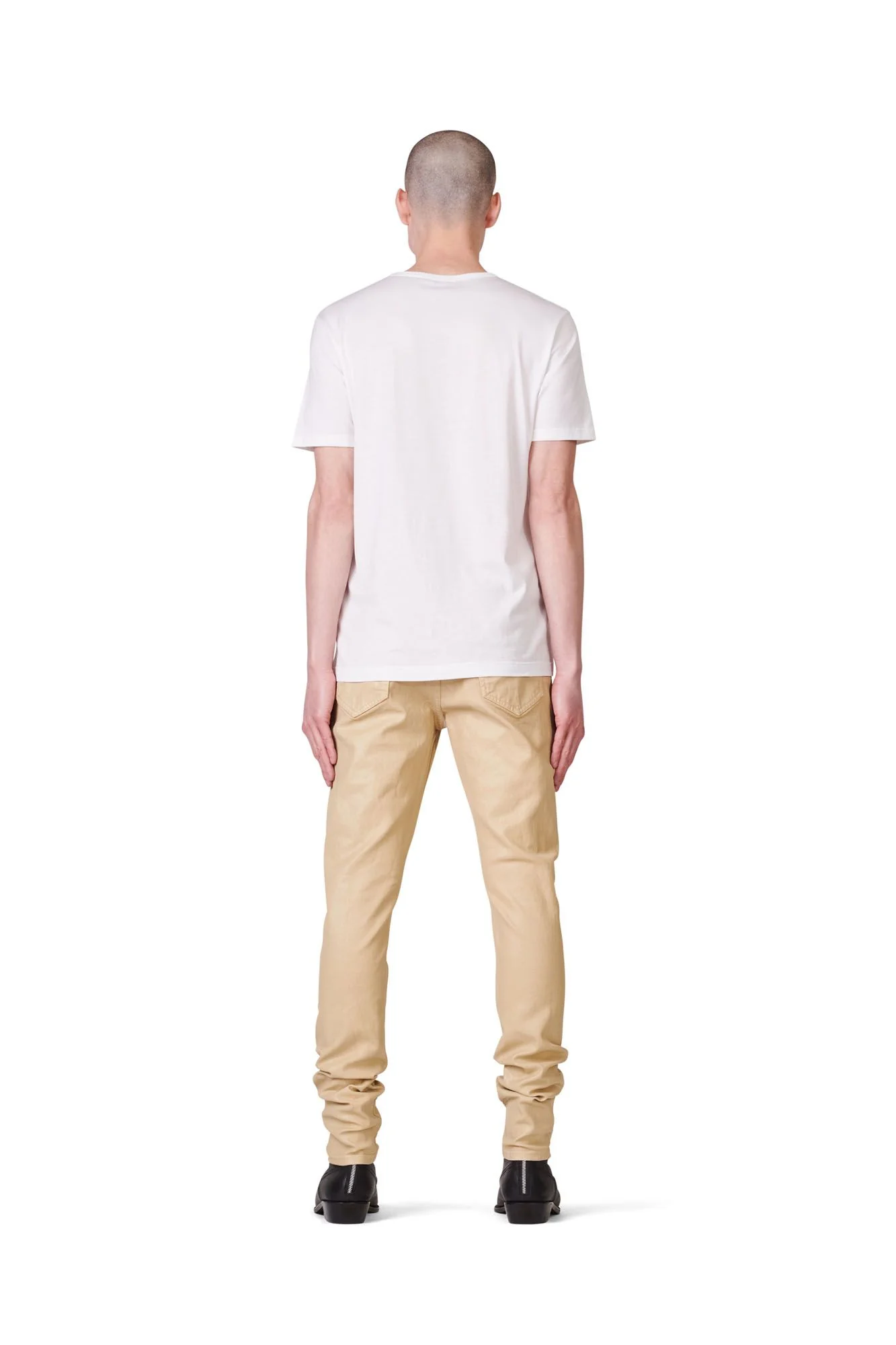 P001 LOW RISE SKINNY JEAN - Leathered Ecru - Image 4