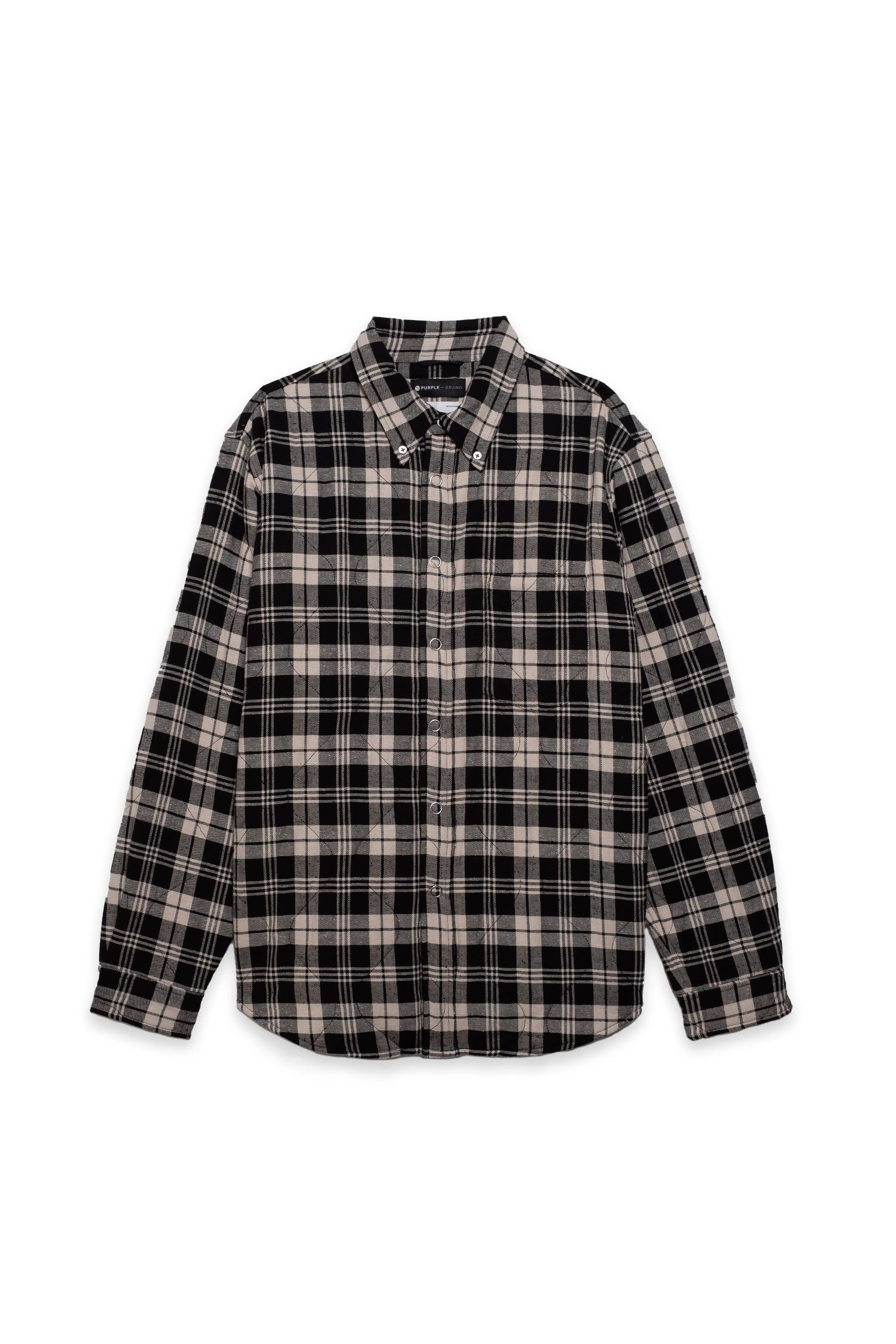 P313 QUILTED JACKET - Black/Off White - Image 3