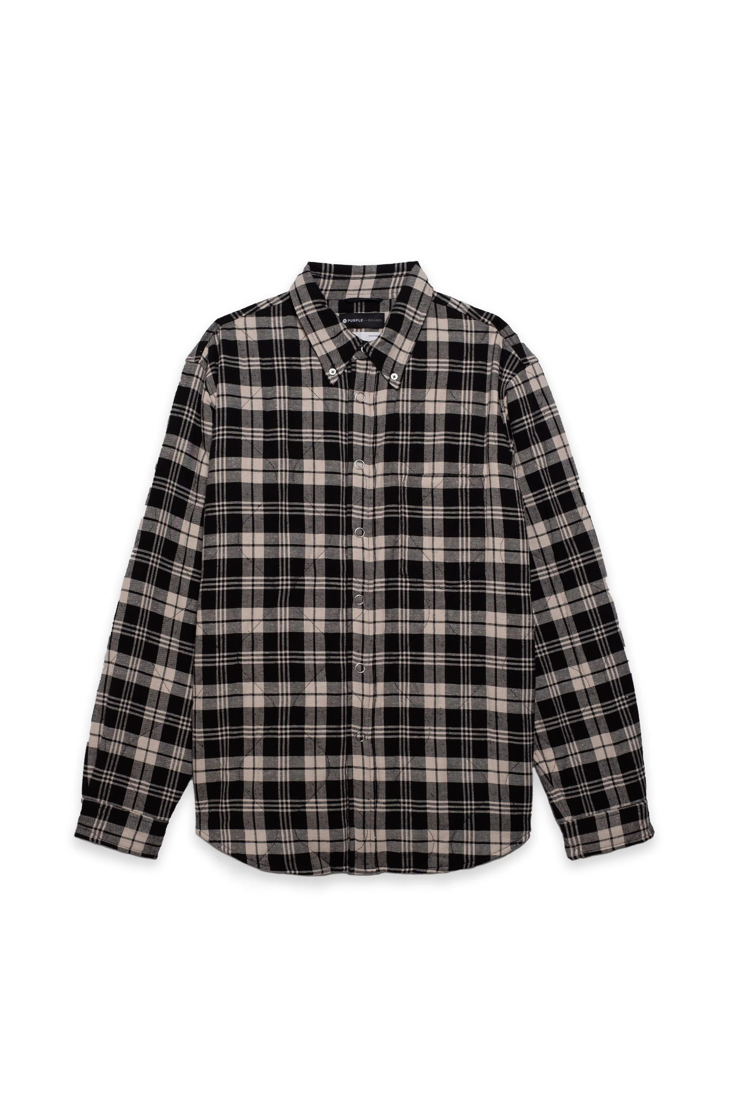 P313 QUILTED JACKET - Black/Off White - Image 4