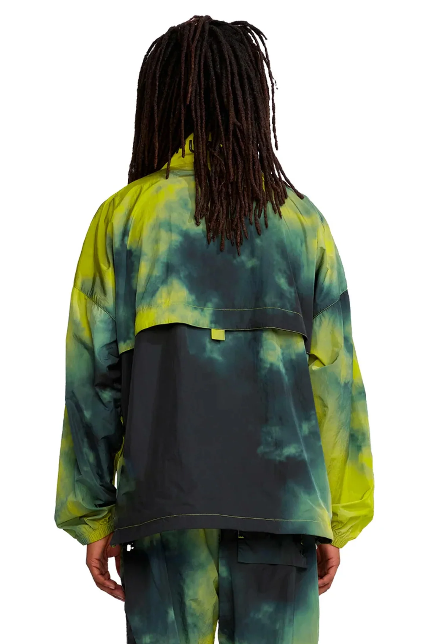 P604 HALF ZIP MOCK NECK - Fluorescent Yellow Smoke - Image 2