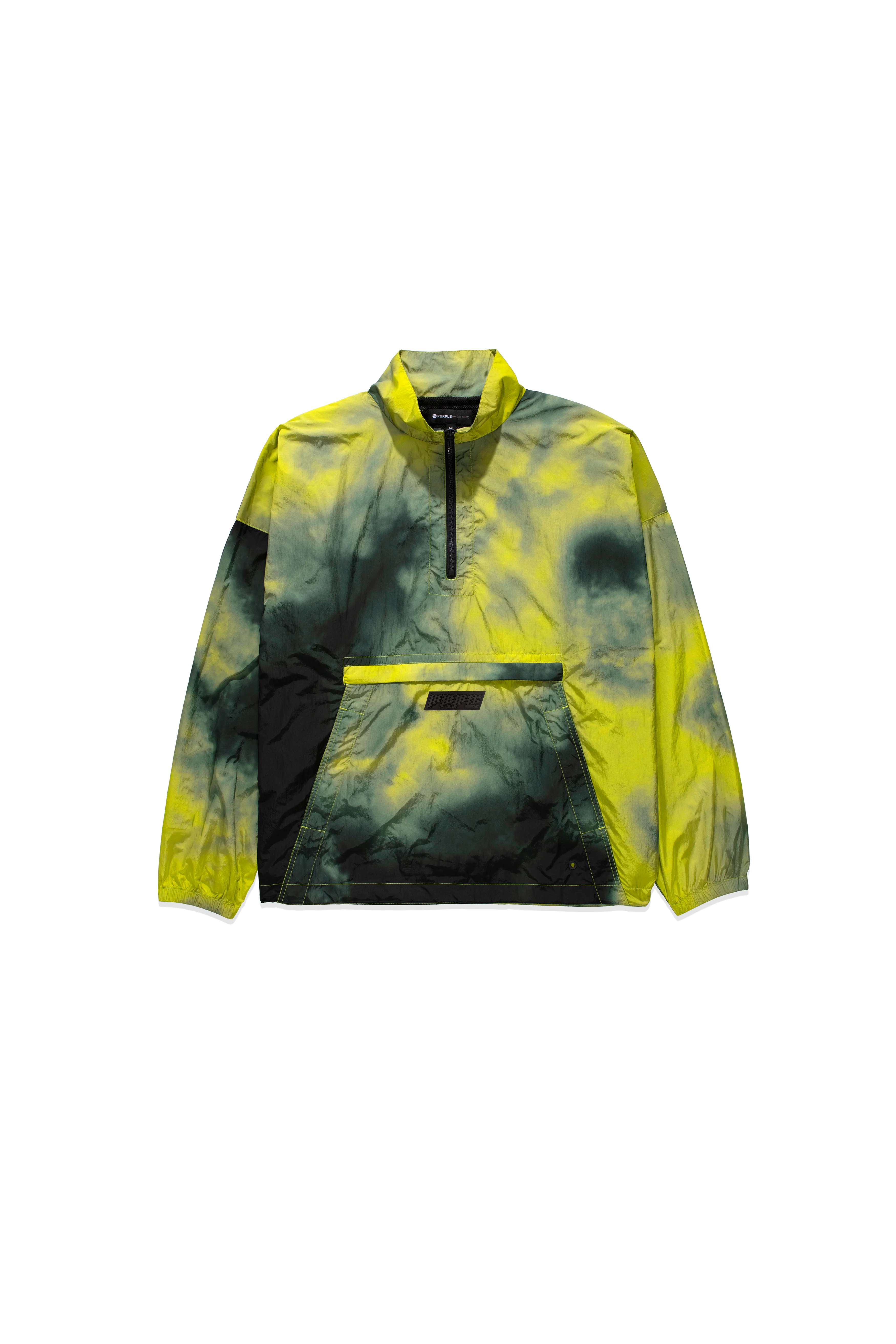 P604 HALF ZIP MOCK NECK - Fluorescent Yellow Smoke - Image 3