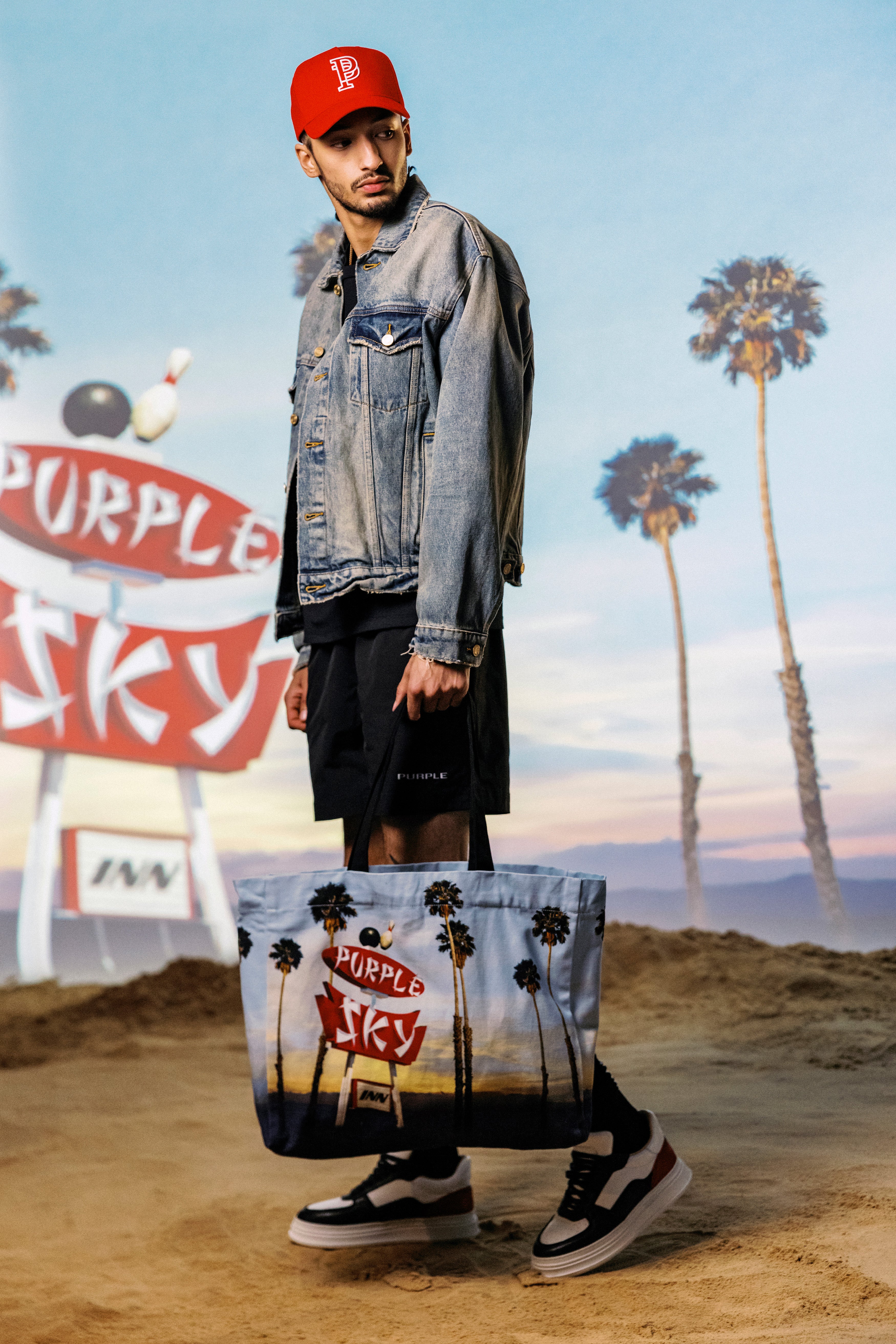 Purple X Blue Sky Bag - Image 2