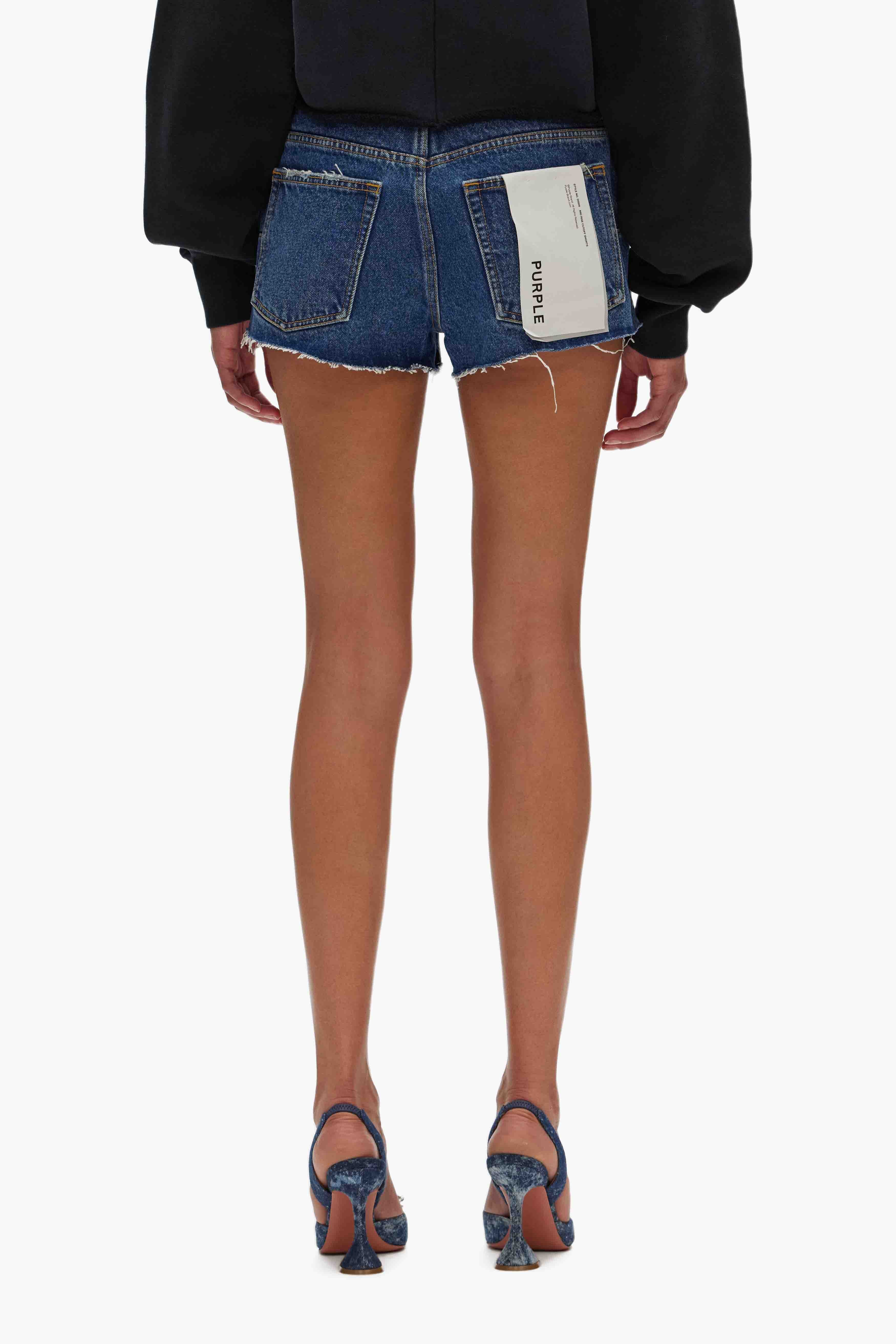 Rhinestone Denim Shorts - Image 3