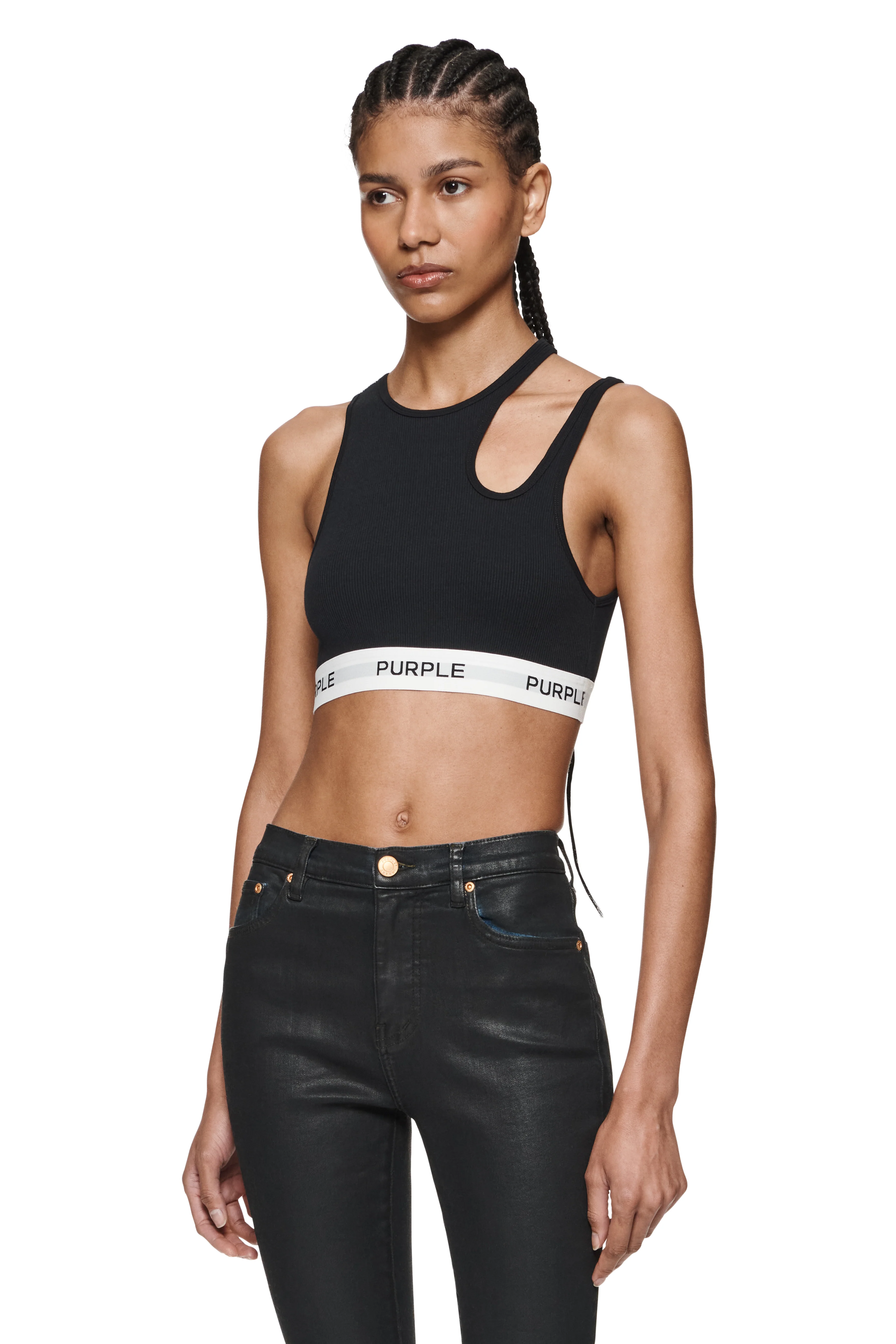 Rib Cut Out Bralette - Image 3
