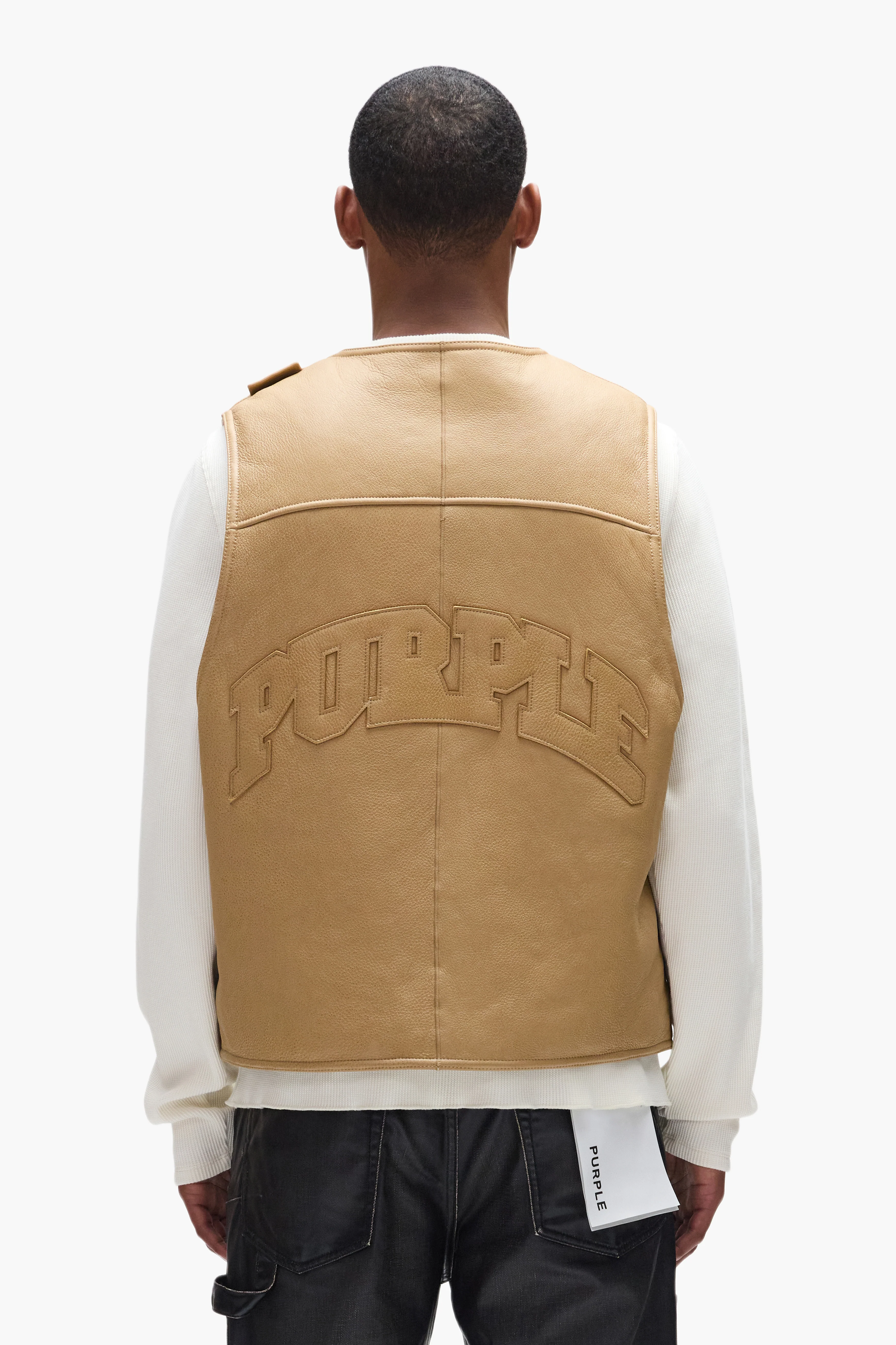 Slab Wordmark Shearling Vest - Image 3